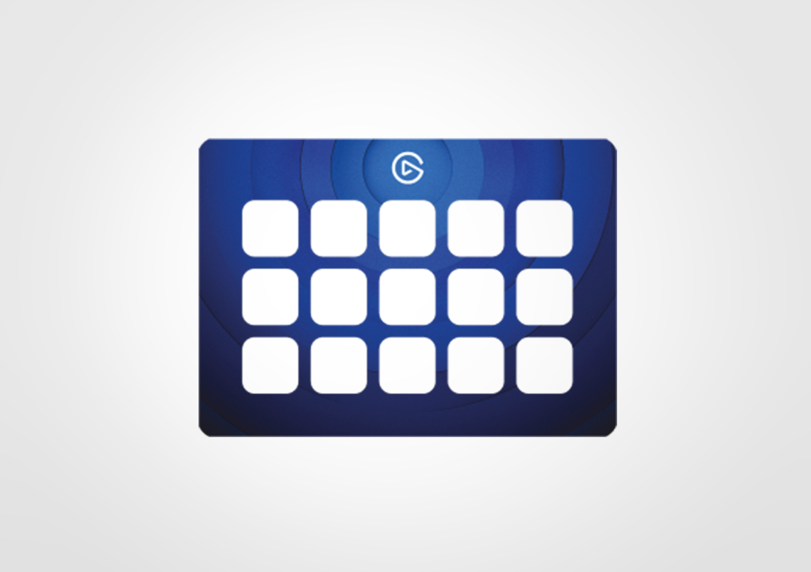 Stream deck centric blue faceplate